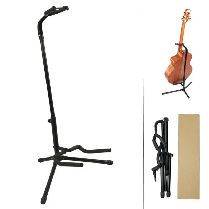 

Foldable Guitar Floor Stand with Stable Tripod Holder Aluminum Alloy Bass Hanger for Acoustic Electric Guitarra Bass Accessories