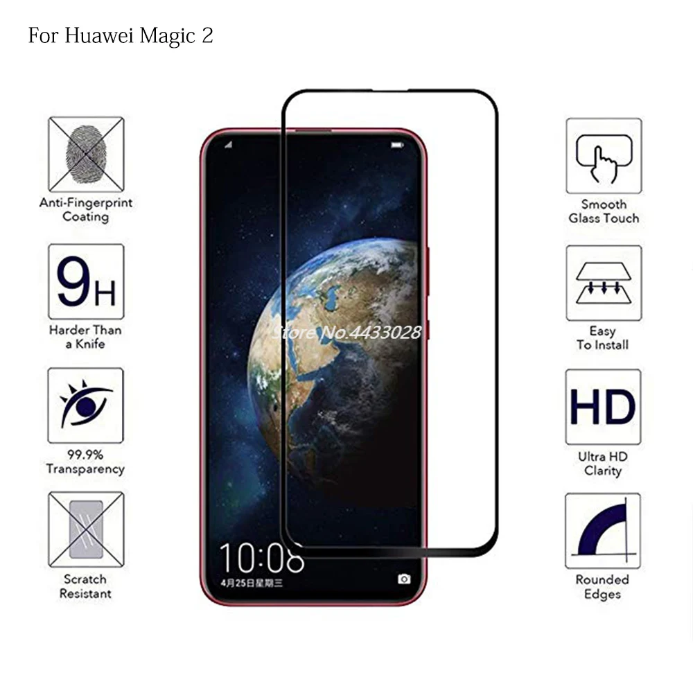 Закаленное стекло с полным покрытием для телефона Huawei Magic 2 полная защита экрана