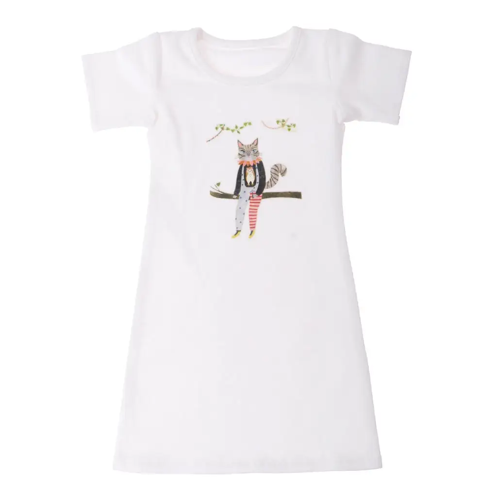 

White Cotton T-shirt Clothes for 1/3 Girls BJD MSD Doll Dress Up