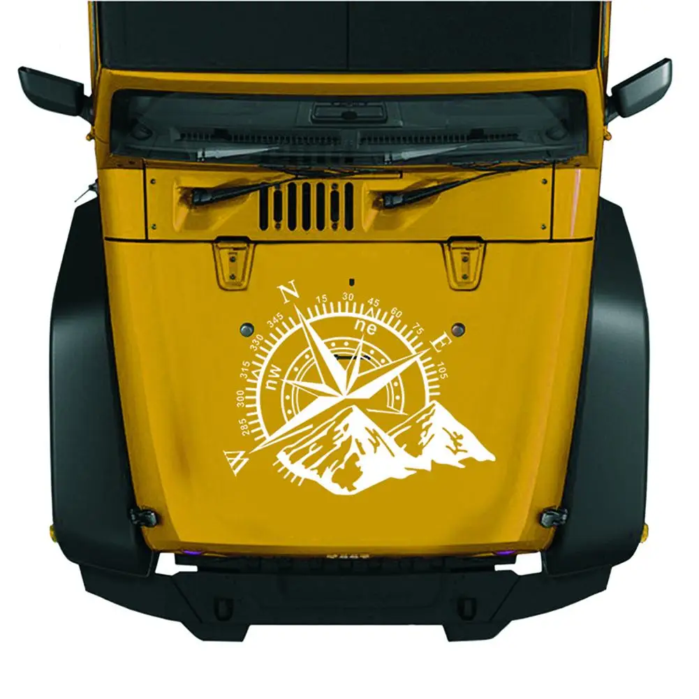 3D стикер для автомобиля горный компас Шаблон наклейка двери s капот тело