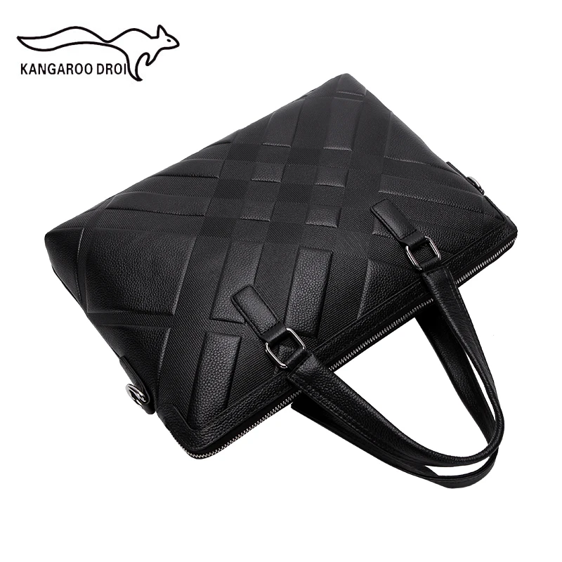 Top Layer Cowhide Men's Briefcase Business Handbag Male Shoulder Cross Body Bag Laptop Messenger Bag Man Travel Bag