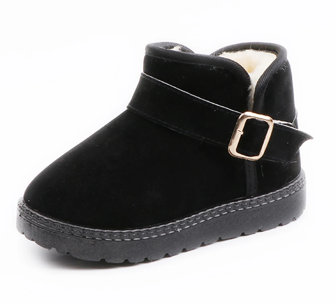 Botas de nieve para ni&ntilde;os y ni&ntilde;as, correa de hebilla antideslizantes con zapatos de invierno, (Ni&ntilde;os Peque&ntilde;os)-0