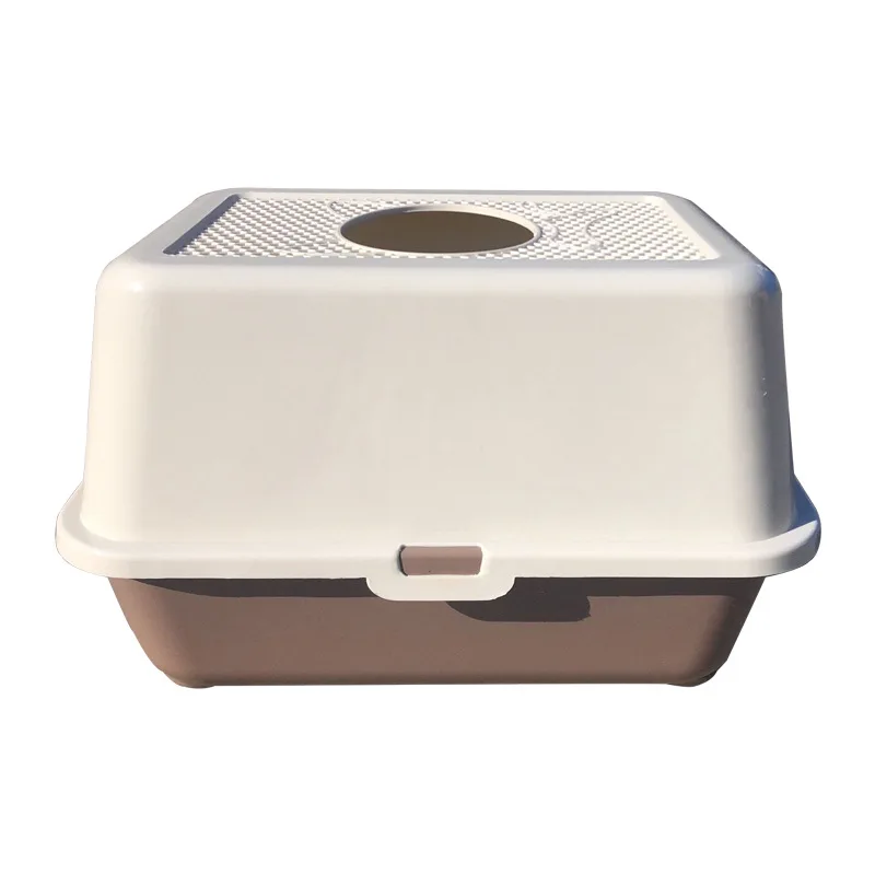 Полностью закрытый поддон для кошачьего туалета большой с защитой от брызг