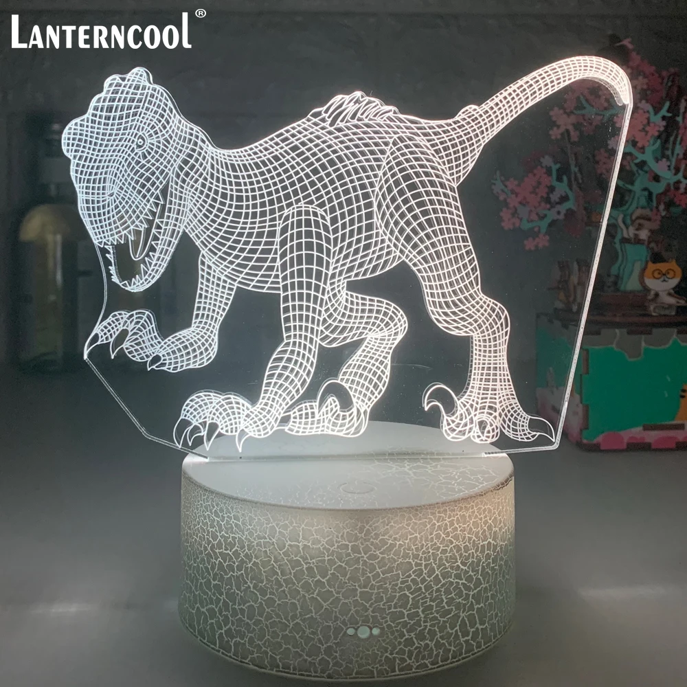 

Dinosaur 3D Illusion Lamp 7 Color Change Remote Touch LED Night Light Kids Lampara Baby Sleeping Decor Xmas Party Gifts Lantern