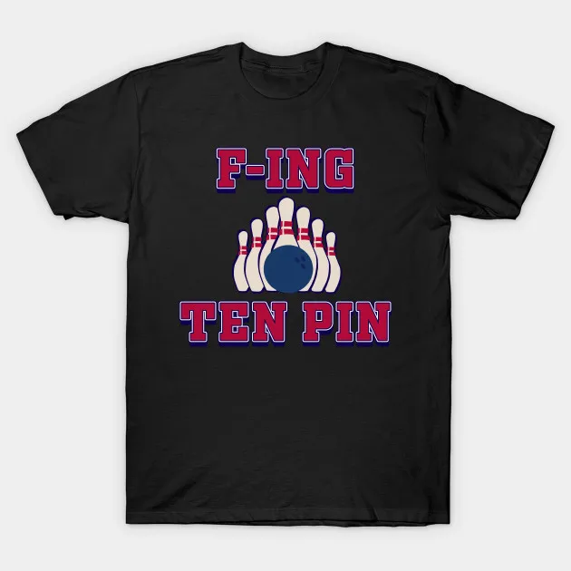 Мужская футболка винтажная боулинг F ING Ten Pin Футболка женская | одежда