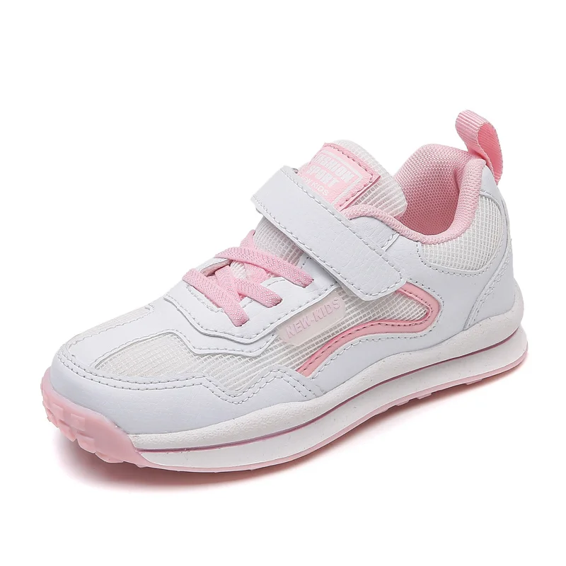

2021 New Baby Shoes Breathable Wear-Resisting Boys Casual Sneakers Comfortable Flat Girls White Shoes Hook Loop Outdoor Sneakers