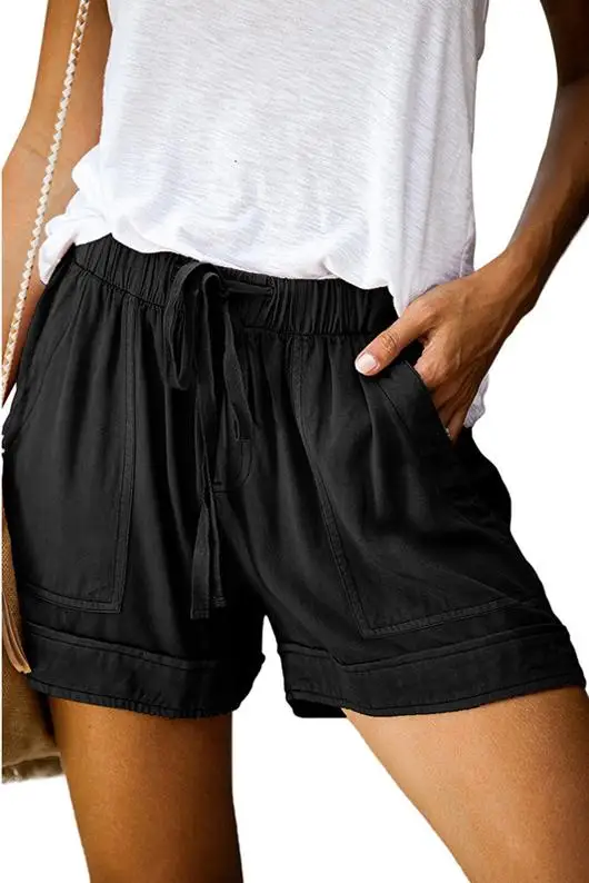 

ZIY Womens Summer Causal Shorts Plus Size High Waist Shorts Drawstring Short Pants Fashion Loose Short Pants Women'S Clothing