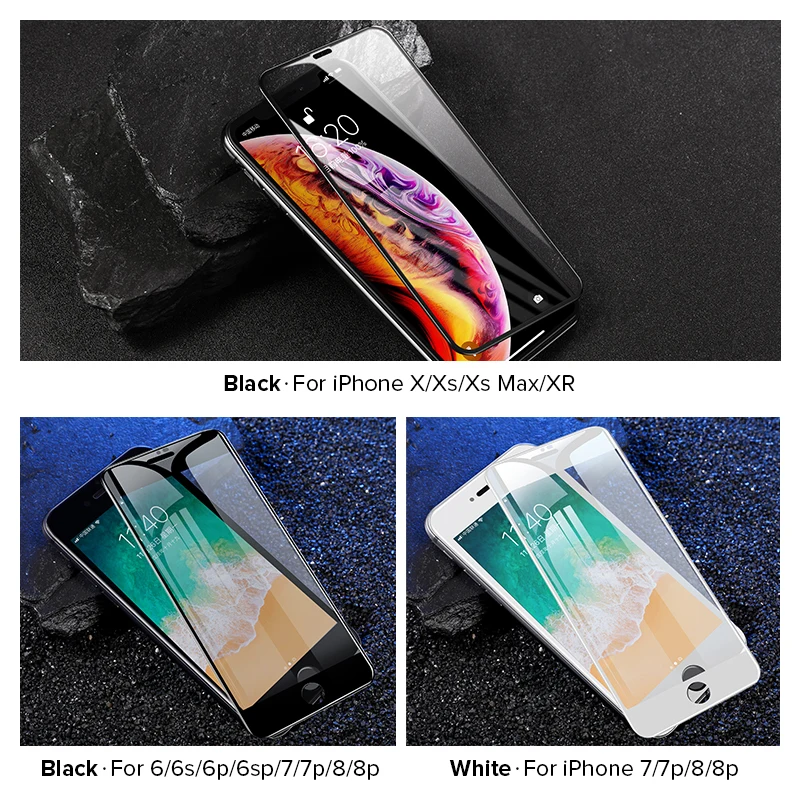 Gusima для iPhone 7 стекло на iPhone 7 6 8plus X 10 XS Max XR 9D закаленное полноэкранное защитное стекло на iPhone 7