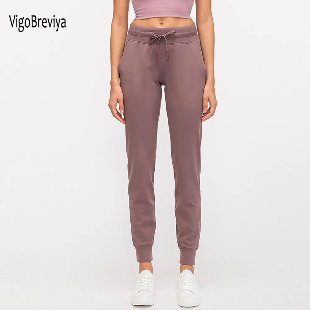

VigoBreviya High Waist Yoga Pants With Pocket Women Casual Loose Tied Fitness Gym Sports Pants Female Quick Dry Sports Wear