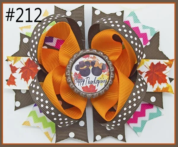 Бесплатная доставка-D 60 шт Хэллоуин Бутик банты для волос день благодарения