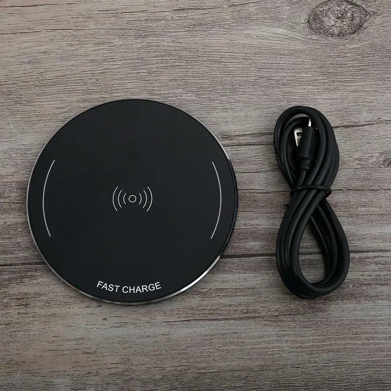 Wireless Charger Ultra Thin Aviation Aluminum CNC Unibody Fast Charging Pad Black for iPhone Xs Max X 8 Plus Samsung Note9 S10 |