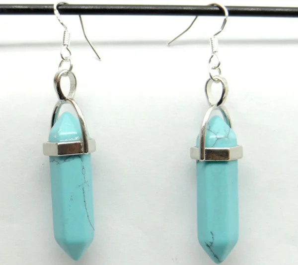 Натуральный Камень Бирюза тигровый глаз Кварцевый корпус шестиугольный кулон