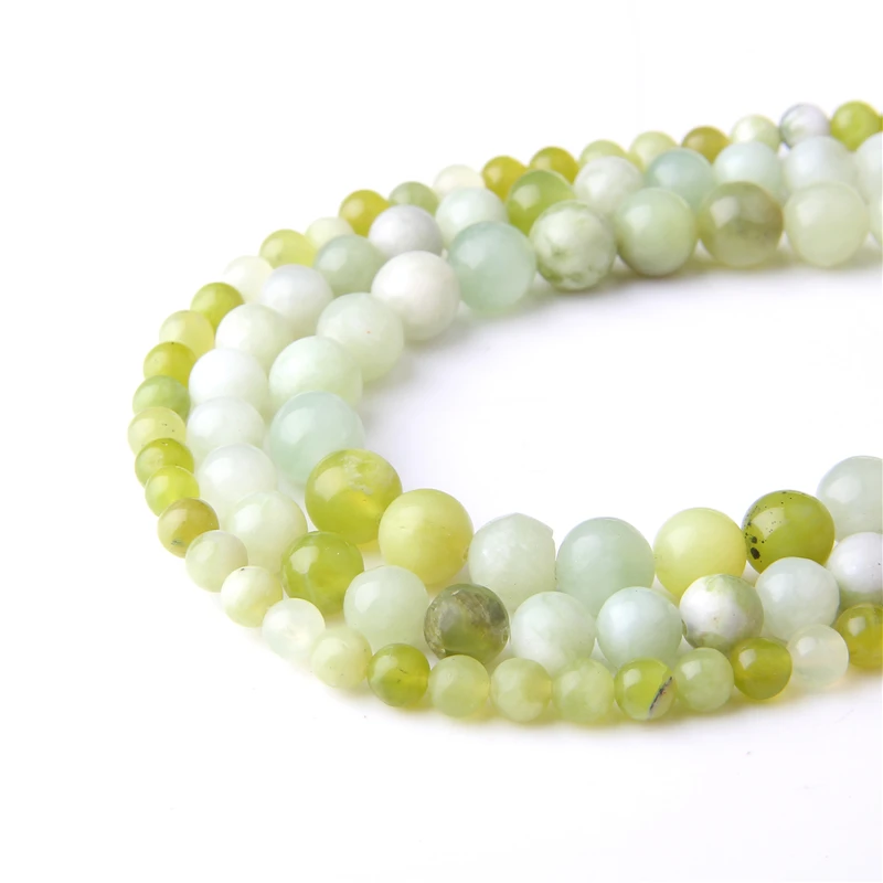 

Natural Gold Sand Stone Amazonite Round Beads For Jewelry Making 4 6 8 10 12mm Perles Gem Loose Beads Diy Bracelet Necklace15.5"