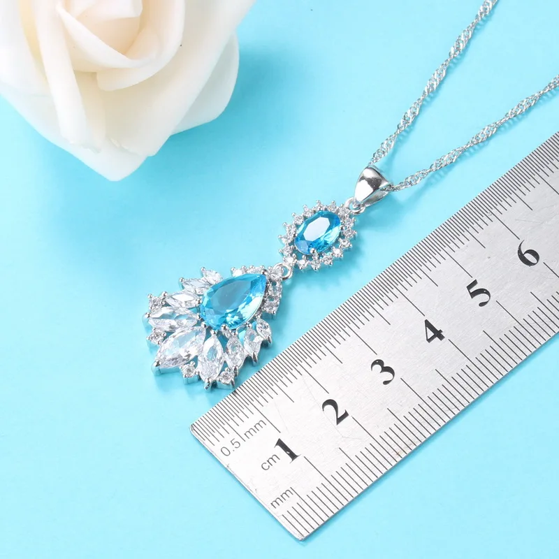 6 цветов турецкие Ювелирные наборы 925 Серебряный Свадебный большой костюм