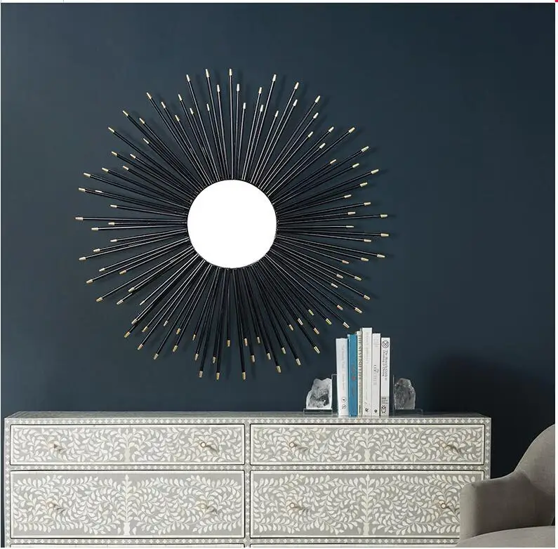 Роскошное Кованое железо в европейском стиле декоративное зеркало настенное