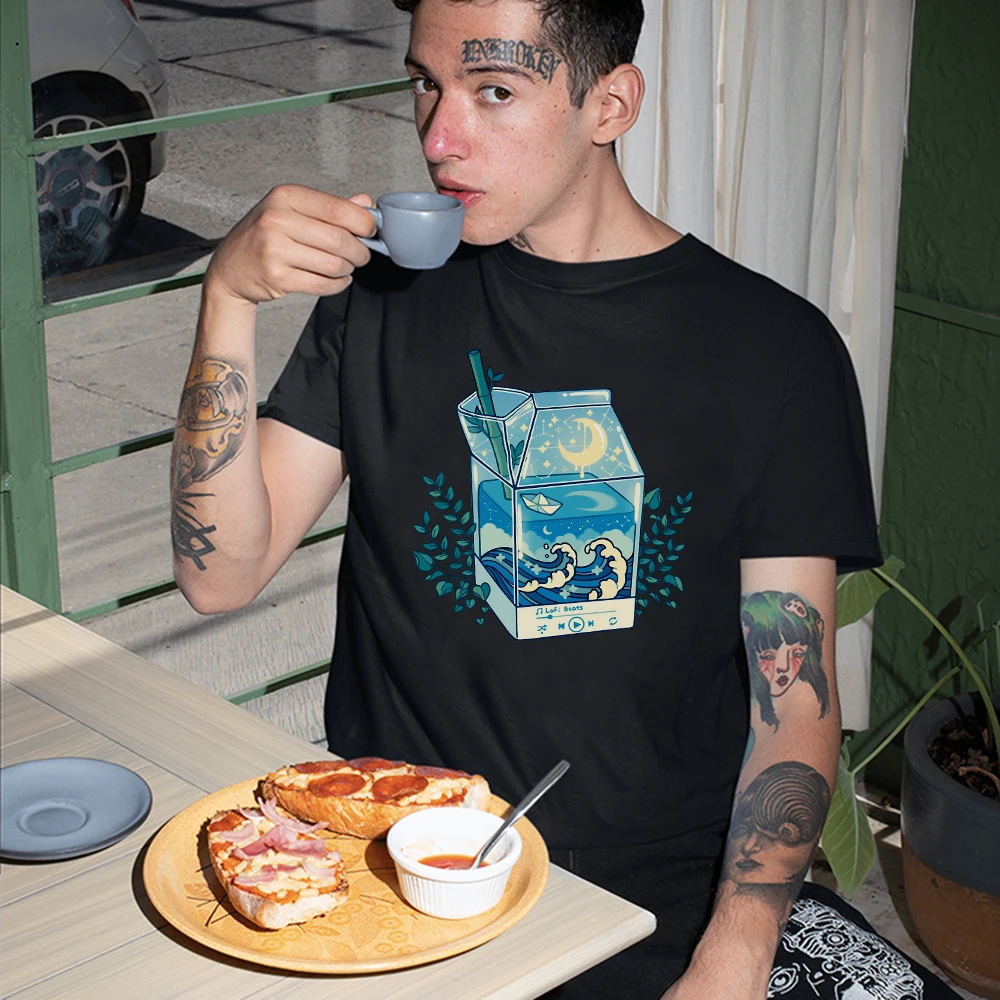 Футболка мужская летняя с коротким рукавом дышащая Свободная рубашка в стиле