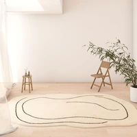 nordic ins irregular simple carpet and rug for living room white modern bedroom rug decor coffee table floor bedside cushion