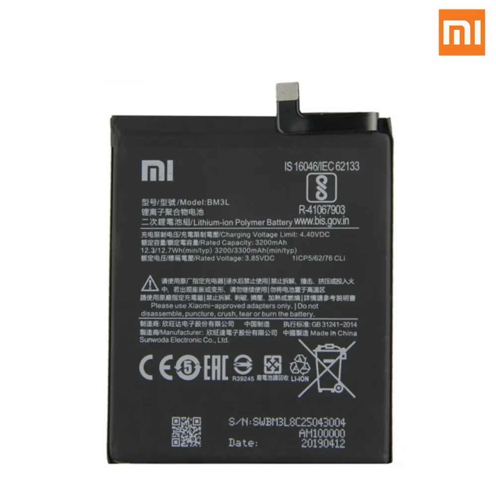 3300mAh Original size battery BM3L Battery for Xiaomi 9 MI9 M9 MI 9 Mobile Phone Batteries+Tools
