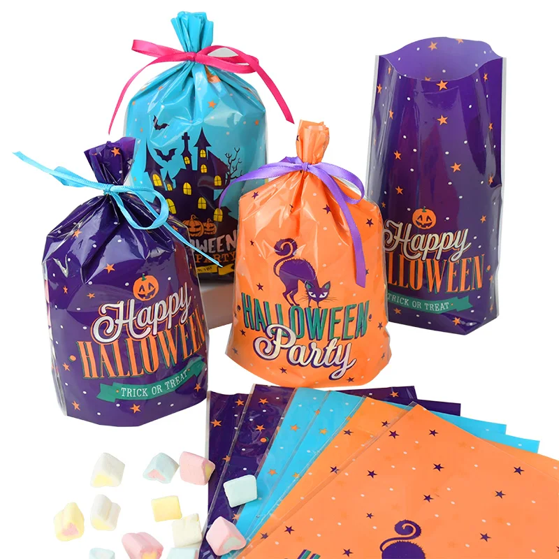 На Хэллоуин с надписью Trick or Treat детей шоколадные конфеты упаковывая наклейка