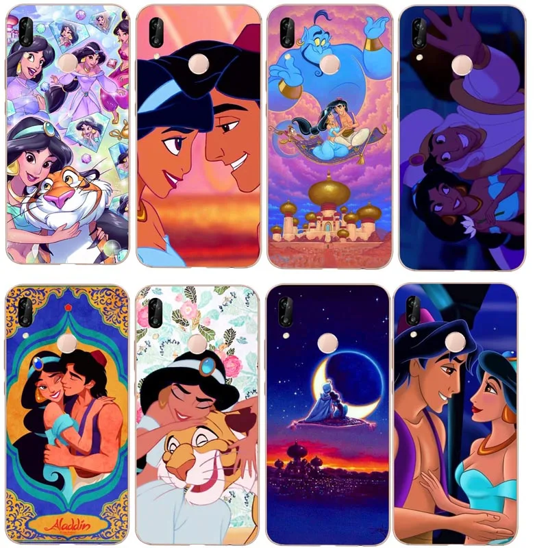 Мягкий Силиконовый ТПУ чехол для телефона Disny Aladdin Jasmine Huawei P8L P20L P20LITE P30 Mate 8 9 10 20Por RS