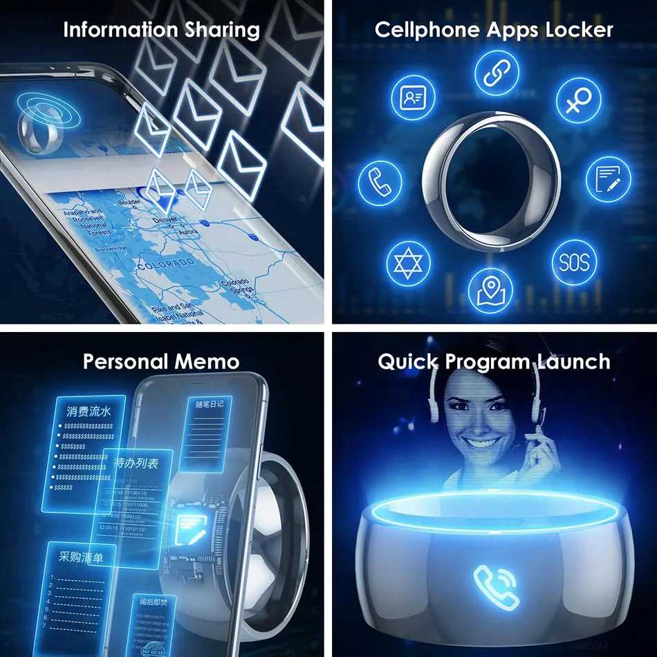 Кольцо JAKCOM R4 Magic Finger многофункциональное интеллектуальное кольцо для iOS Android