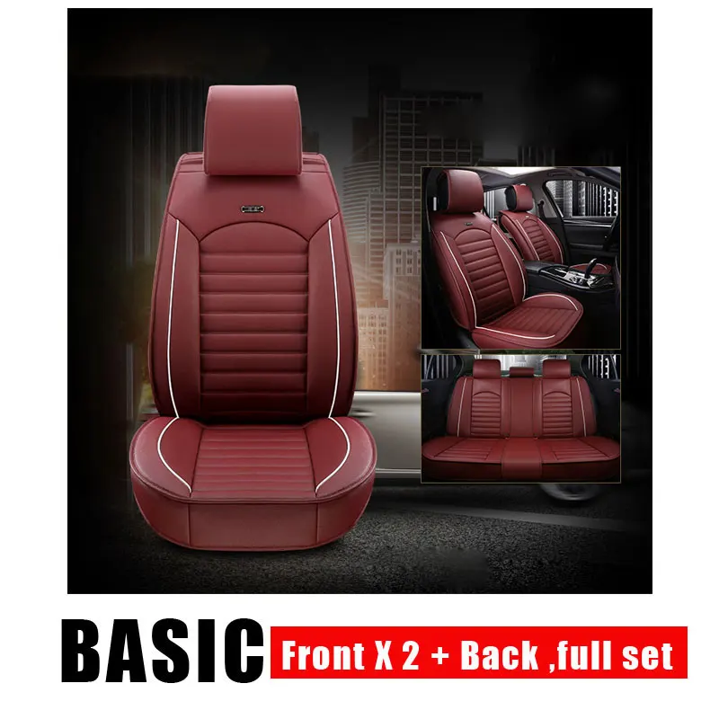 Универсальные чехлы из искусственной кожи на автомобильные сиденья для KIA K2 K3 K4 K5