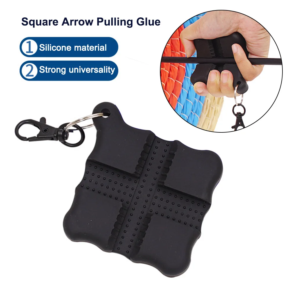 

Outdoor Square Silicone Archery Arrow Puller Gripper Target Remover with Keychain Buckle Hunting Accessories