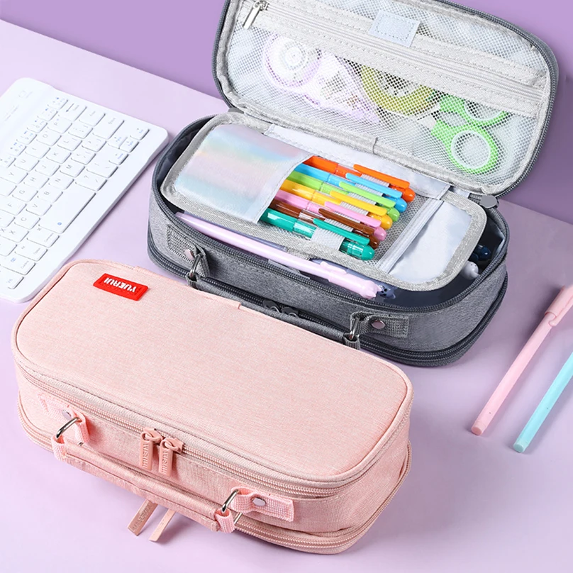 Чехол для карандашей большой тканевый чехол школьные принадлежности ручек