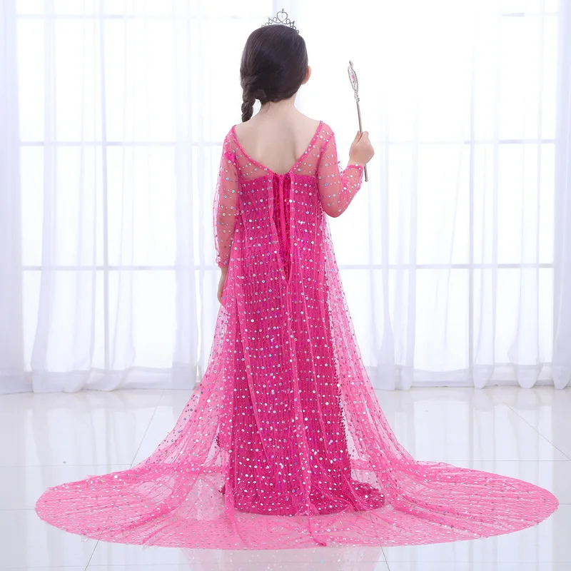 

Halloween Children's Dress Long Sleeve O-neck Princess Dress Sequined England Style Cosplay Kids princess Dresses for Girls