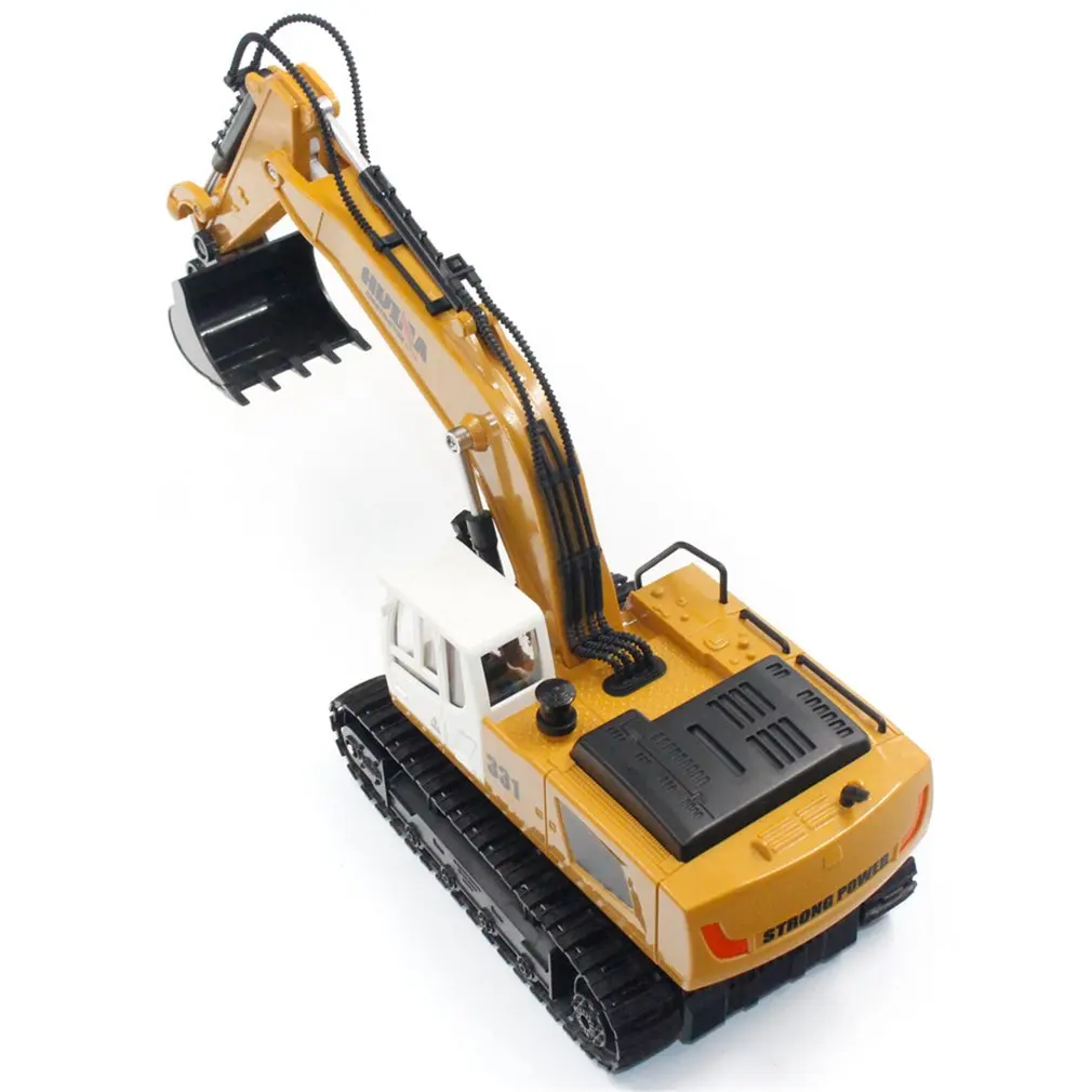 HUINA TOYS 1331 1/16 9CH RC экскаватор грузовик Инженерная строительная машина с дистанционным управлением с поворотом на 350 градусов светильник