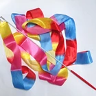 Новинка 2021, 4 м, лента для гимнастики и танцев, для спортзала, ритмическое искусство, гимнастика, балетная лента