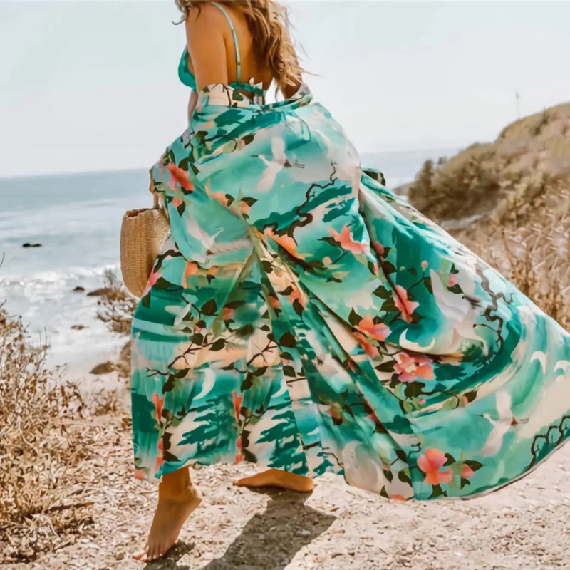 Пляжная накидка на купальник женская пляжная одежда платье-туника новинка