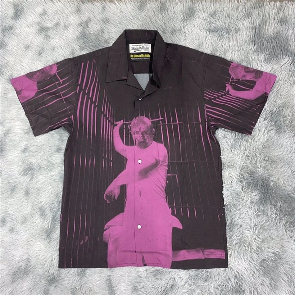 

High Quality WACKO MARIA Shirt Men Women 1:1 Movie Printing Hawaii WACKO MARIA Shirt Tees mens fashion clothing trends