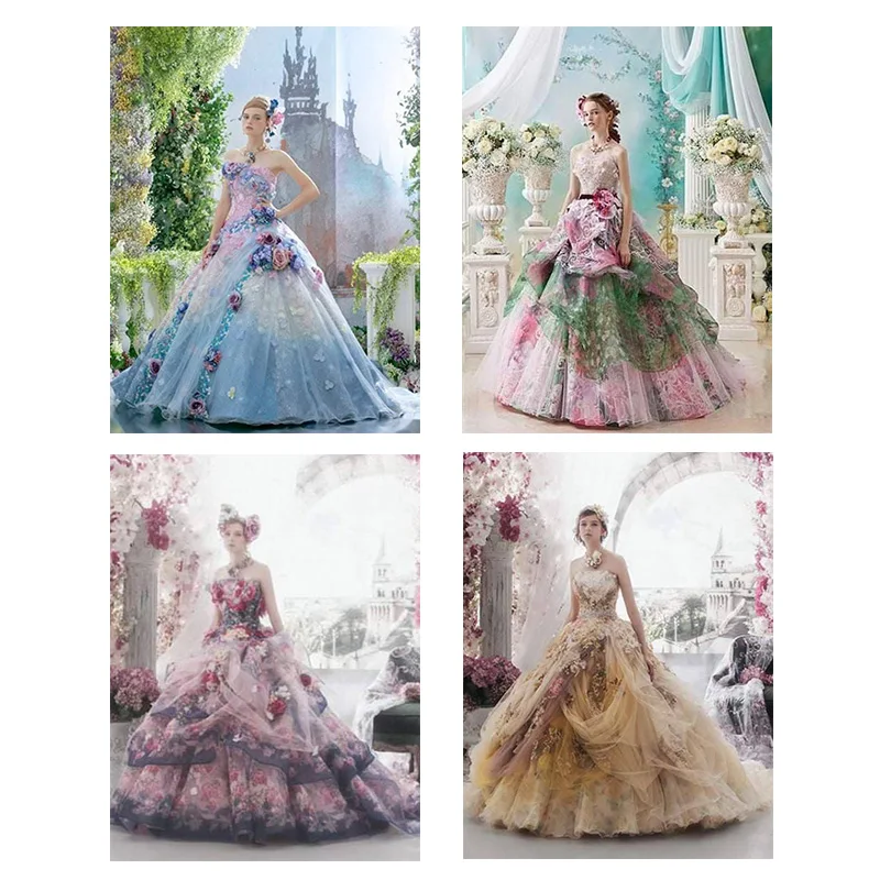 Алмазная 5D живопись сделай сам полноразмерная/круглая вышивка принцессы