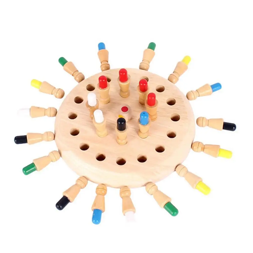 Детская деревянная игра в шахматы с памятью веселая настольная развивающая