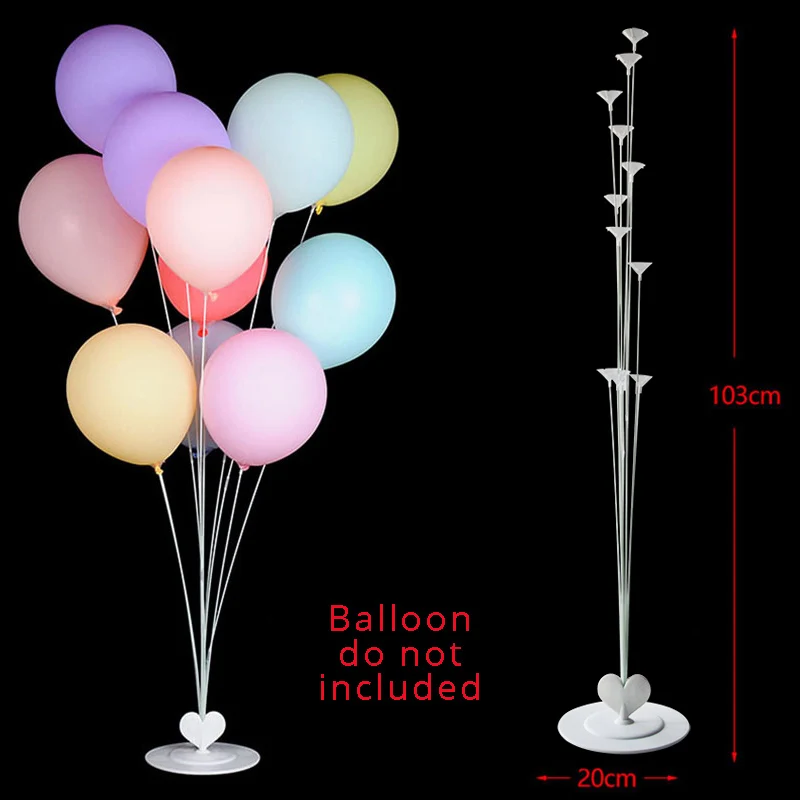 1 set 11tubes stand 7x трубки воздушный шар подставка для детского душа Держатель воздушных шаров Арка Свадебные украшения globos день рождения День Святого Валентина Декор - Цвет: 1 set 11tubes stand