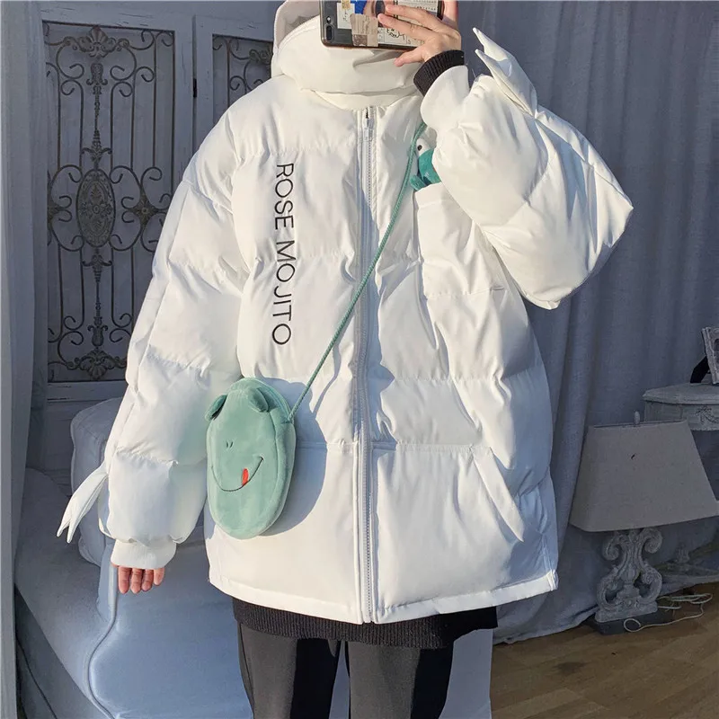 Winter Frog Parkas Cartoon Cosplay Fashion Men Loose Down Coat Jacket