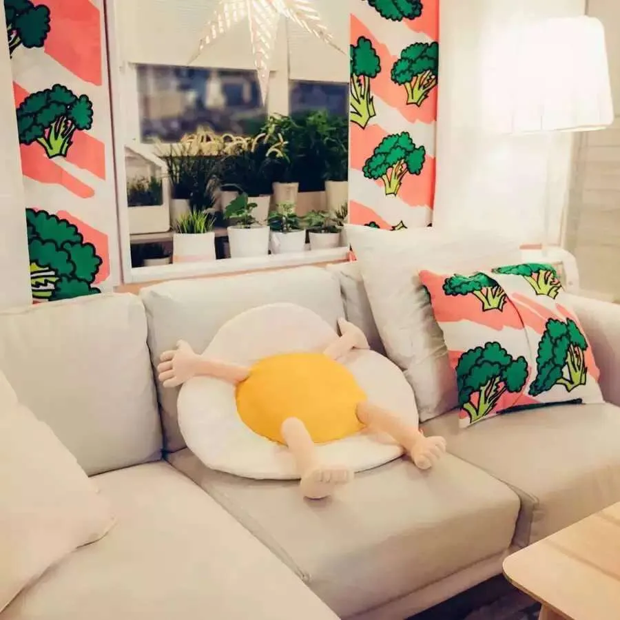 2 Размеры плюшевые пищевых продуктов с помпоном в виде яйца Мягкие животные яйцо