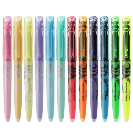 

6pcs/set Erasable Highlighter Pastel Color Fluorescent Marker Pen 12 Colors Japan