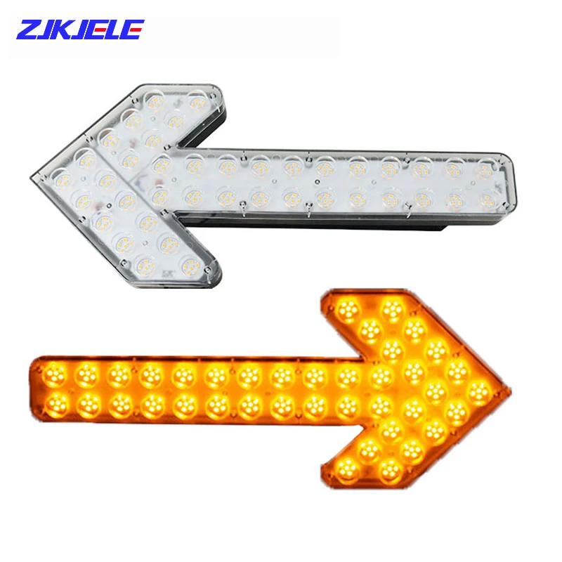 2Pcs LED Flash Strobe Car Signal Traffic Warning Lights Arrow Direction Lamp for Sprinkler Vehicles Construction Road Indicator