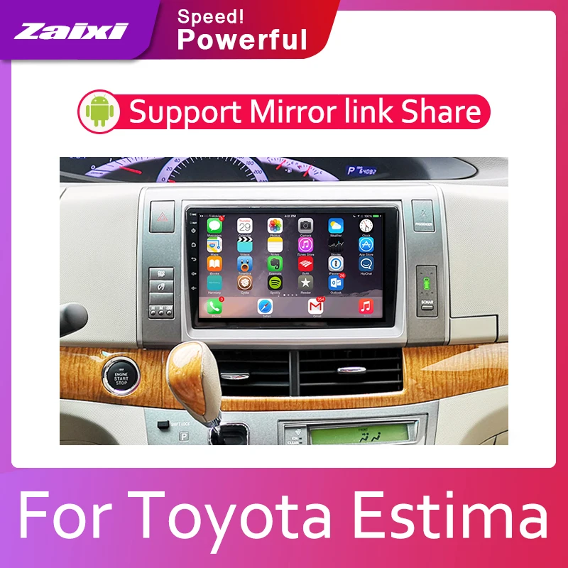 Автомагнитола ZaiXi 2din Android GPS для Toyota Estima Aeras 2006 2012 Bluetooth Wi Fi Mirror link|Автомагнитолы| |