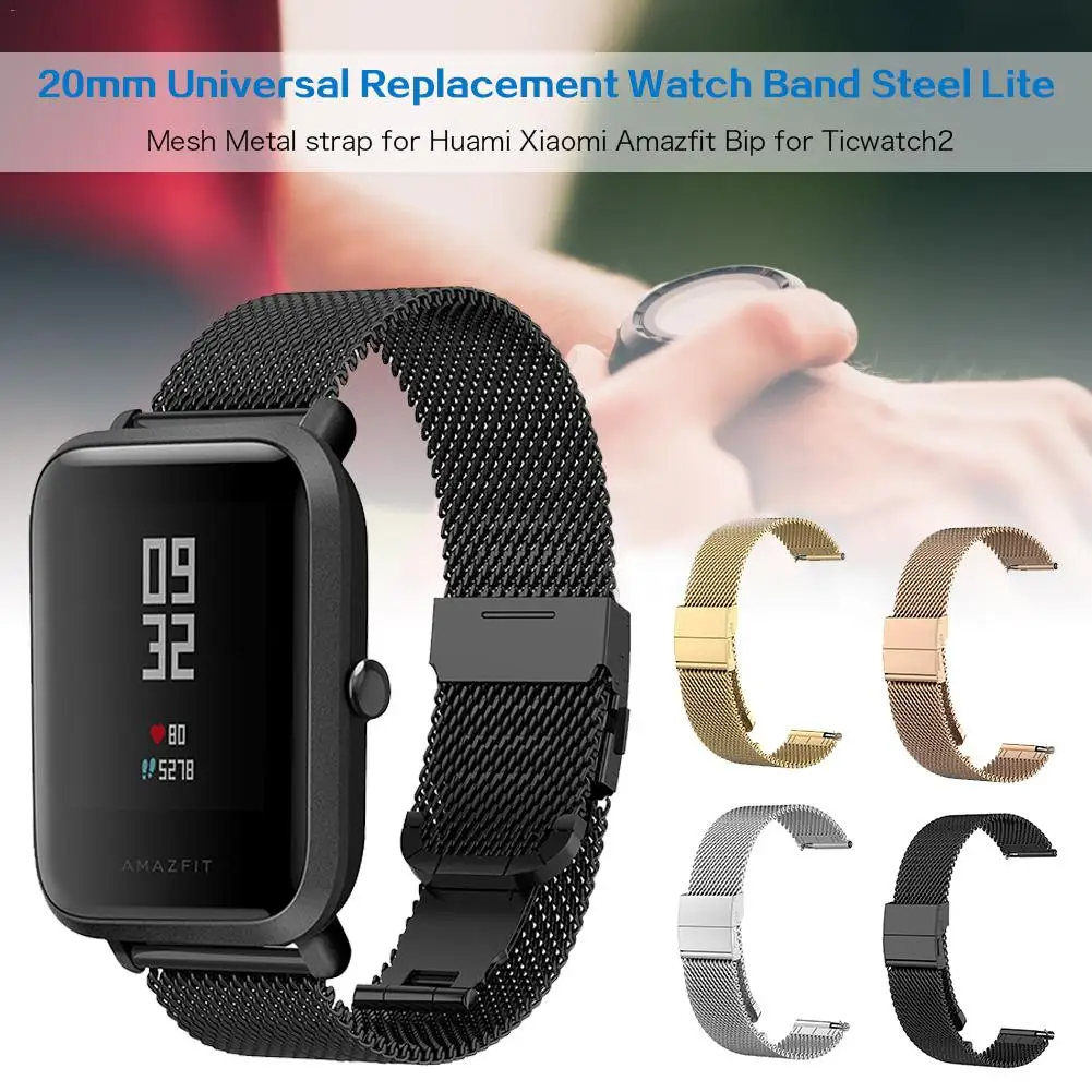 Ремешок с пряжкой для часов из нержавеющей стали ремешок для Xiaomi Band для Huami Band Amazfit Bip BIT Lite Youth Smart Watch