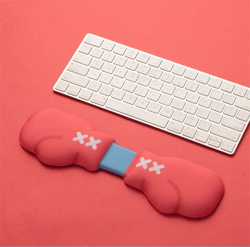 

Boxing Gloves Ergonomic 3D Mouse Pad Otaku Keyboard Pad Soft Silica Gel Cool With Wrist Rest Gaming Mousepad Otaku Computer Mat