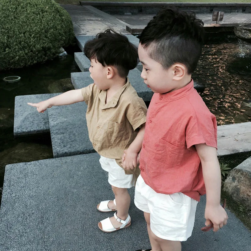 Детские летние хлопковые брюки повседневные облегающие Короткие штаны для