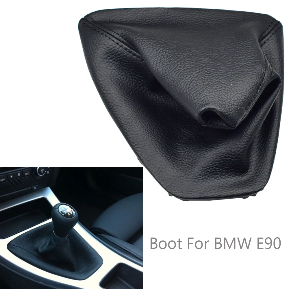 

Car Shift Knob Gear Knob For Bmw 3 Series For BMW E90 E91 E92 E93 Gear Stick Manual Shift Boot Black Leather Boot Cover