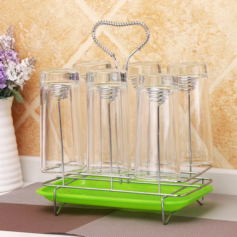 Креативная стеклянная подставка для стаканов сушилка кружек