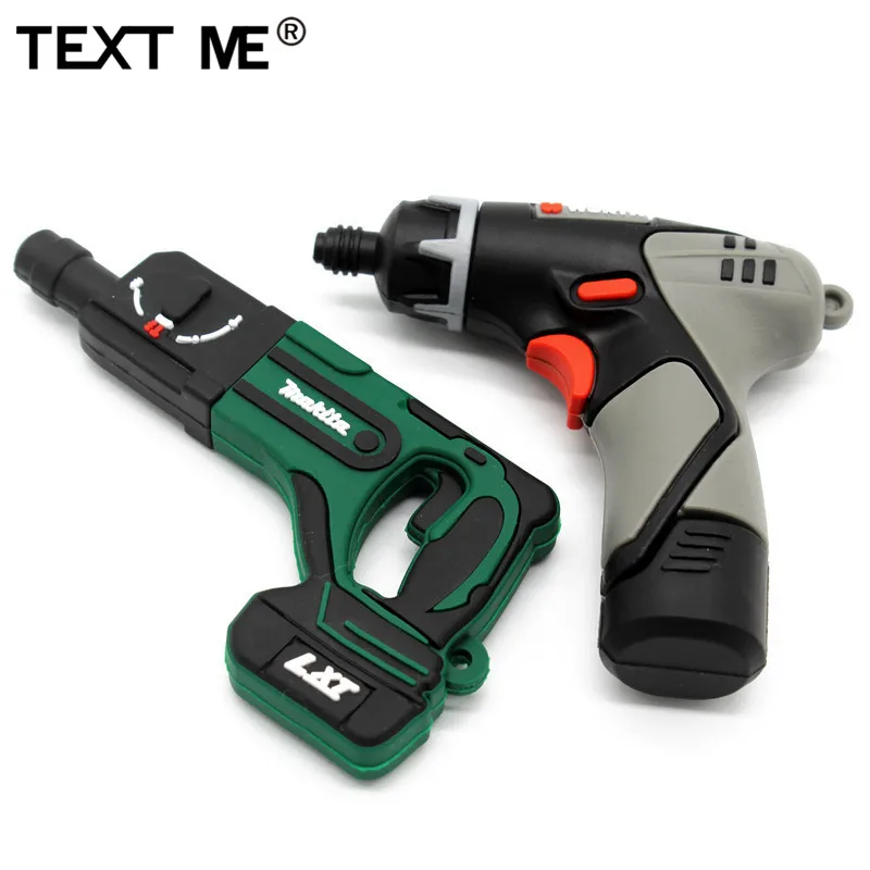 TEXT ME cartoon 2 Модель Электрическая дрель usb флеш-накопитель usb 2,0 4 ГБ 8 ГБ 16 ГБ 32 ГБ 64 ГБ Флешка классный подарок