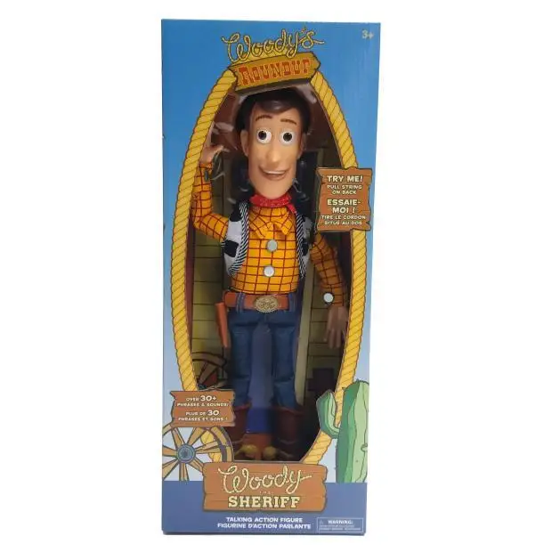 Disney Toy Story 4 говорящий Вуди Базз Джесси фигурки коллекция украшений аниме фигурка игрушка модель для детей подарок - Цвет: Talk Woody with box