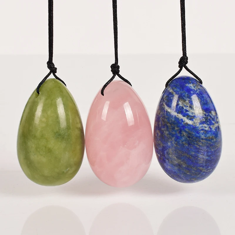 40*25 мм натуральный многоцветный нефритовый яичный массажер яиц яони Хрустальный
