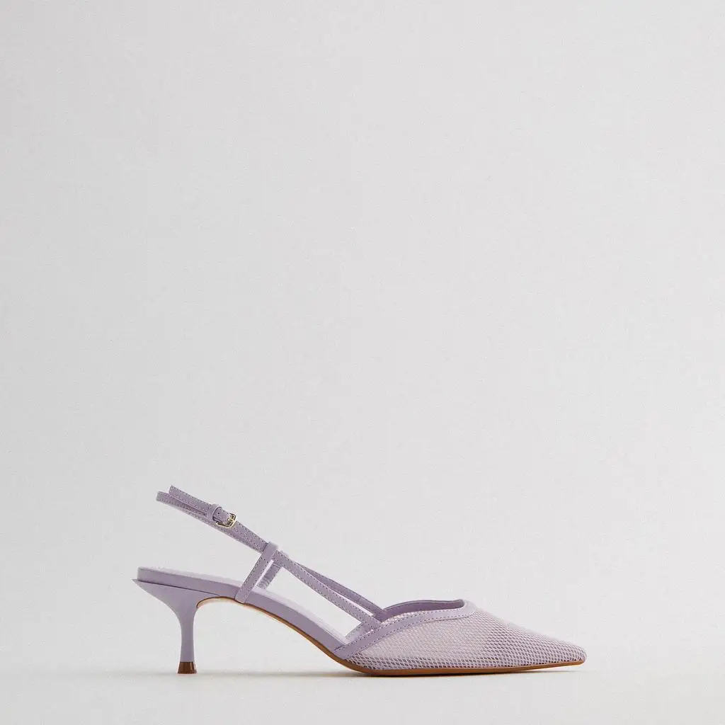 Новый стиль 2020 Осенняя женская обувь светло фиолетовые женские туфли с ремешком